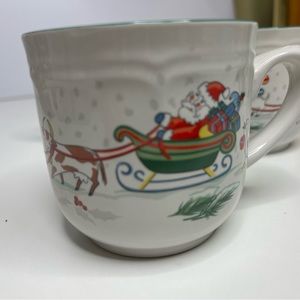 International Tableworks Stoneware Farm Animal Sleigh Coffee Cup Mug
